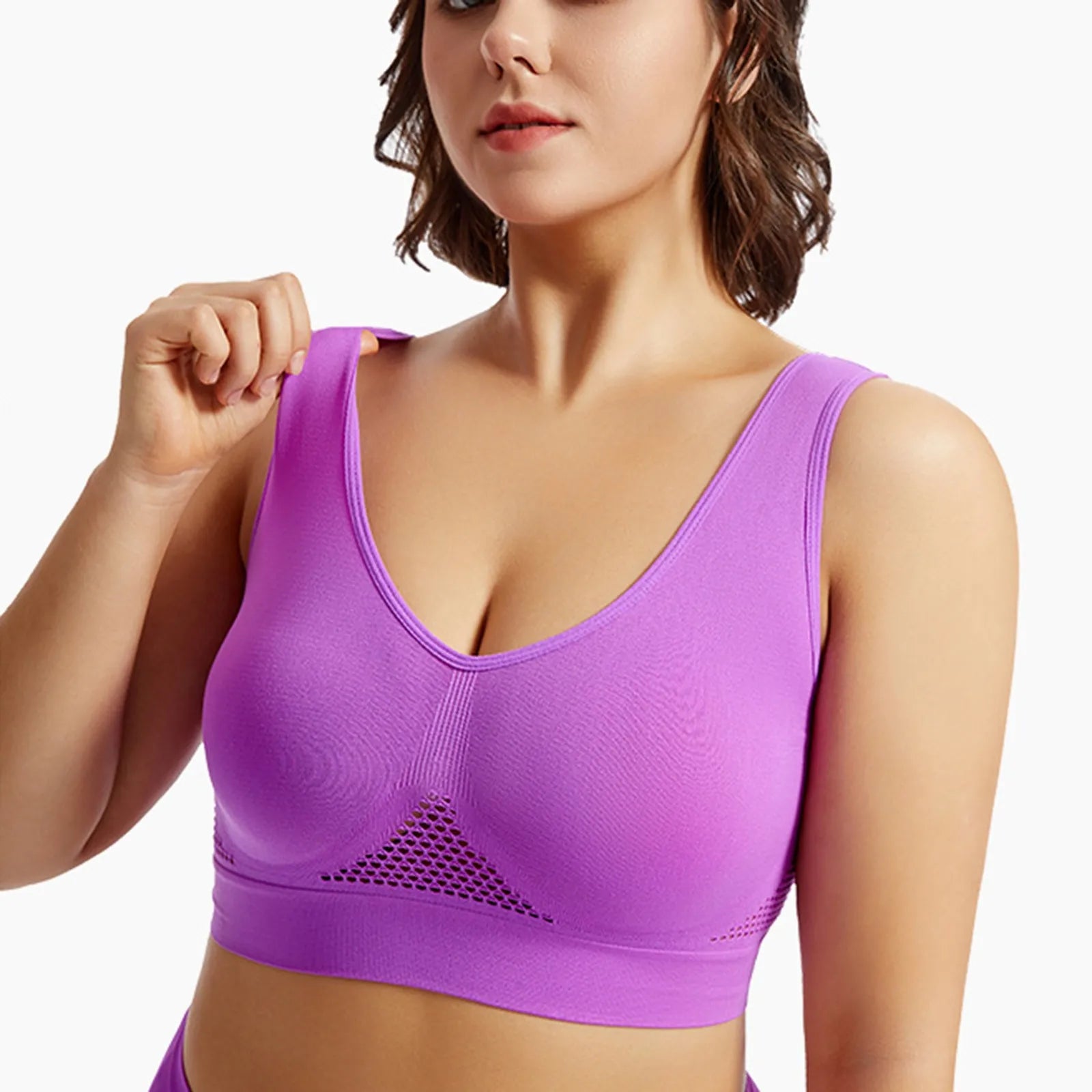 Beautiful Back Sports Bra Shockproof Running Fitness Anti-sagging Upper Collection Soft Support.