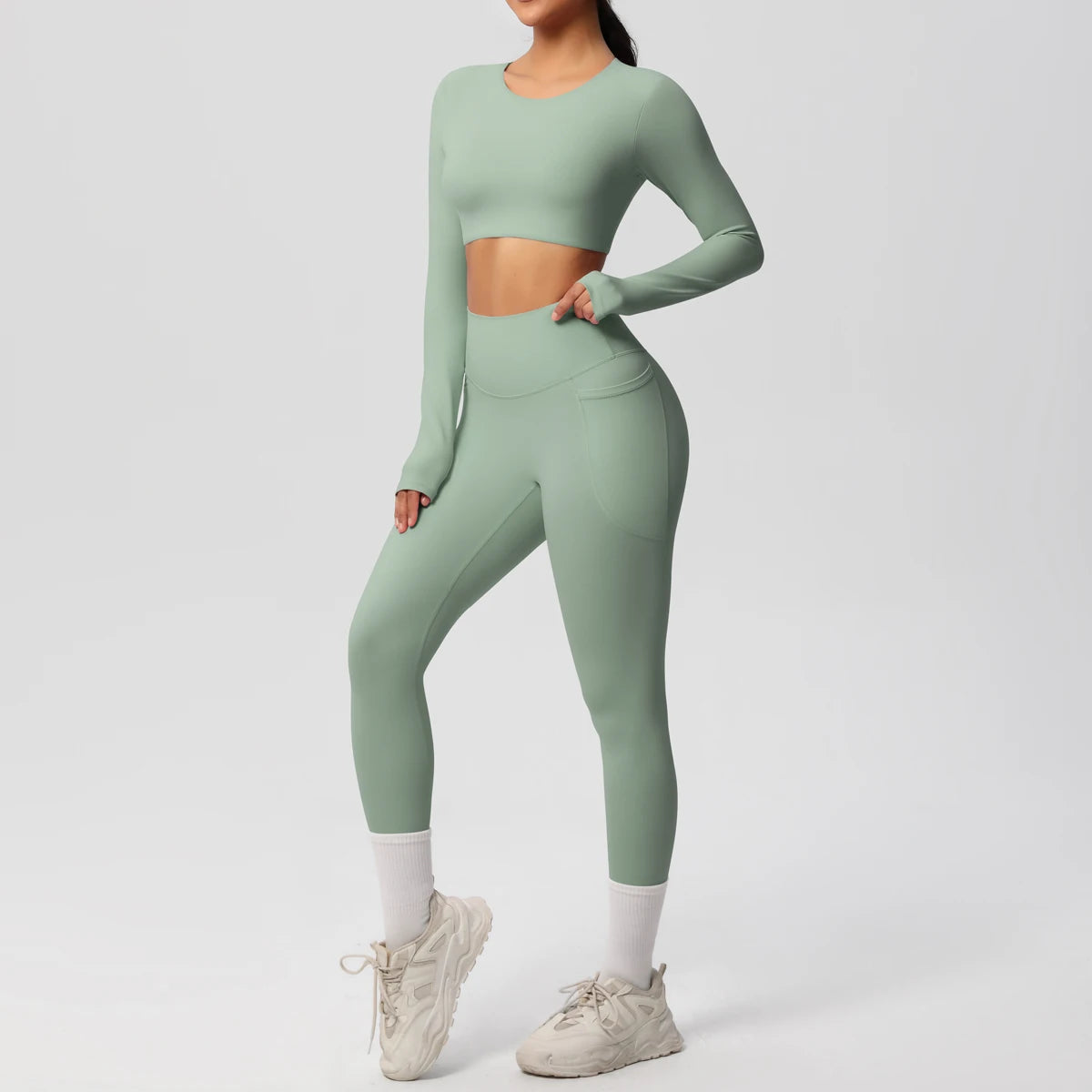 Athletnova 2PCS Yoga Set Women Gym Clothing Fitness