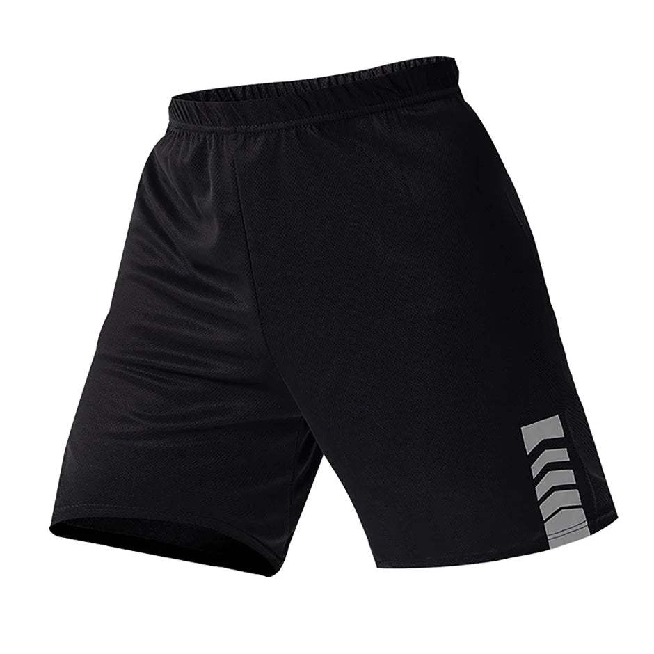 Athletnova 2-pcs Men's Quick-drying Exercise Black-and-white Suit Running Fitness