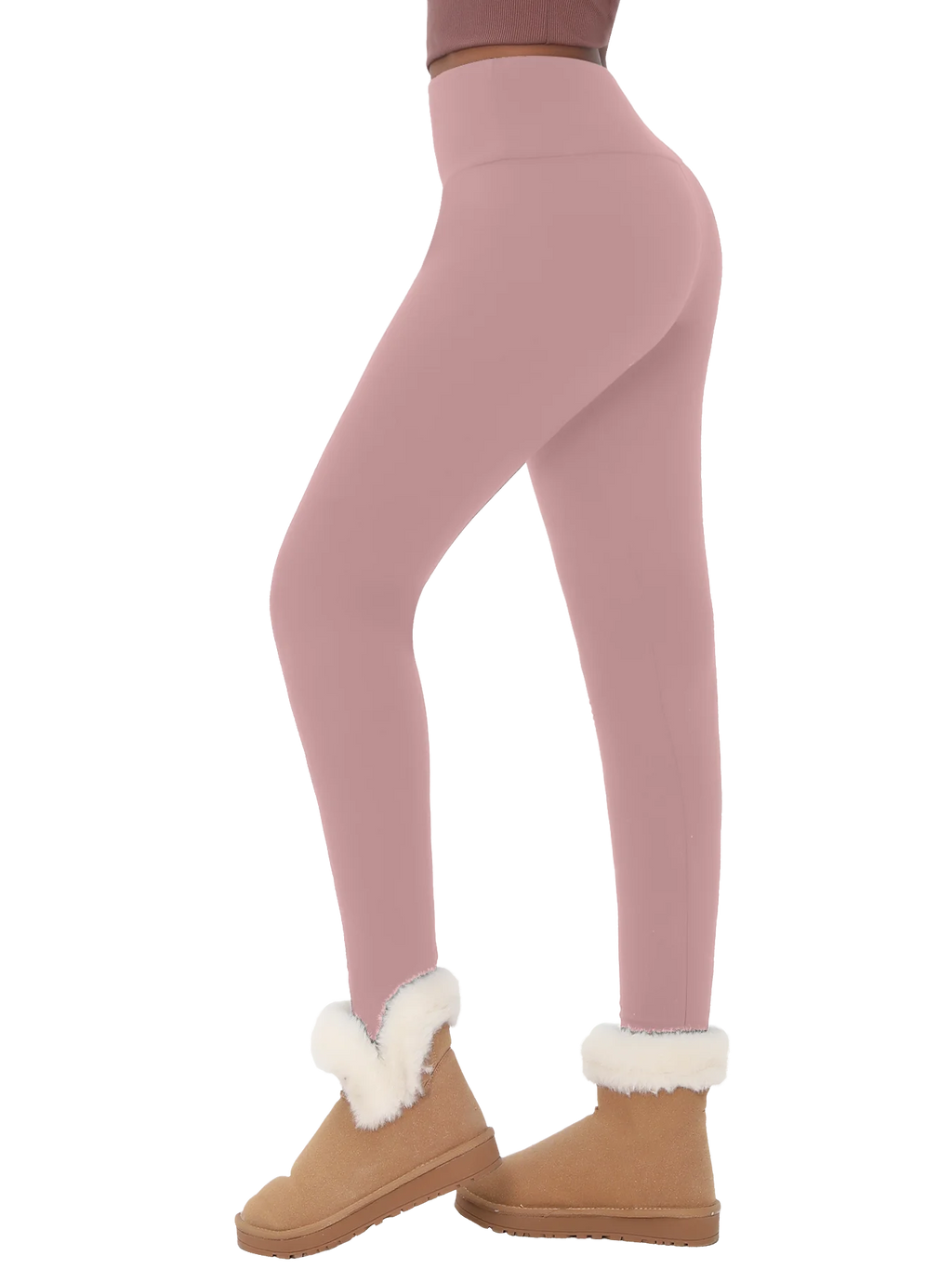 Womens Thermal Fleece Lined High Waisted Leggings.