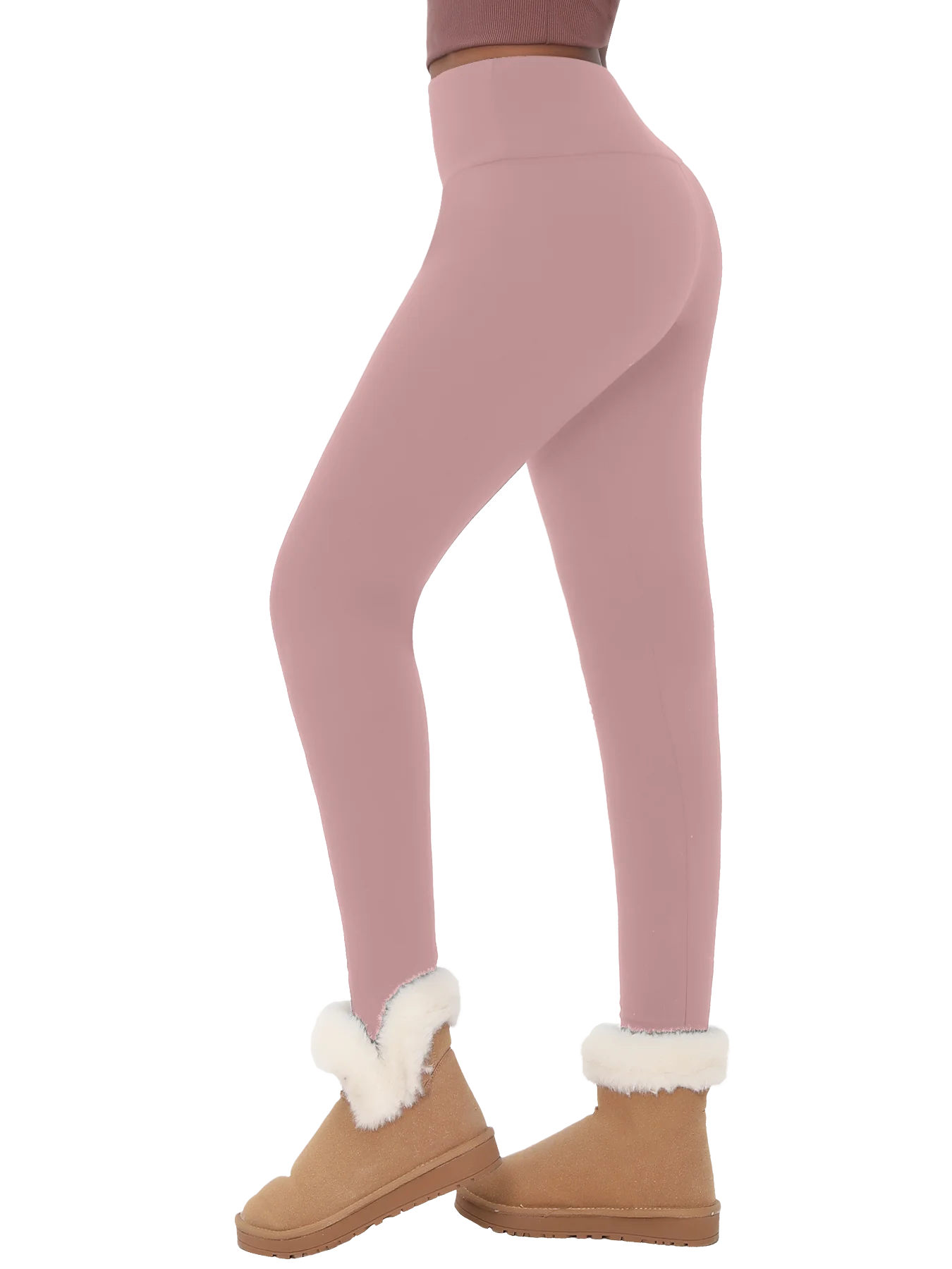 Womens Thermal Fleece Lined High Waisted Leggings.