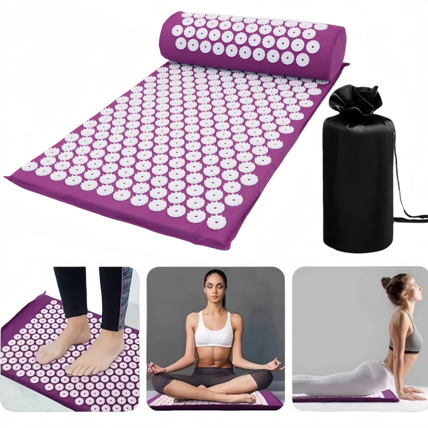 Non-Slip Massager Cushion acupressure Massage Yoga Mat