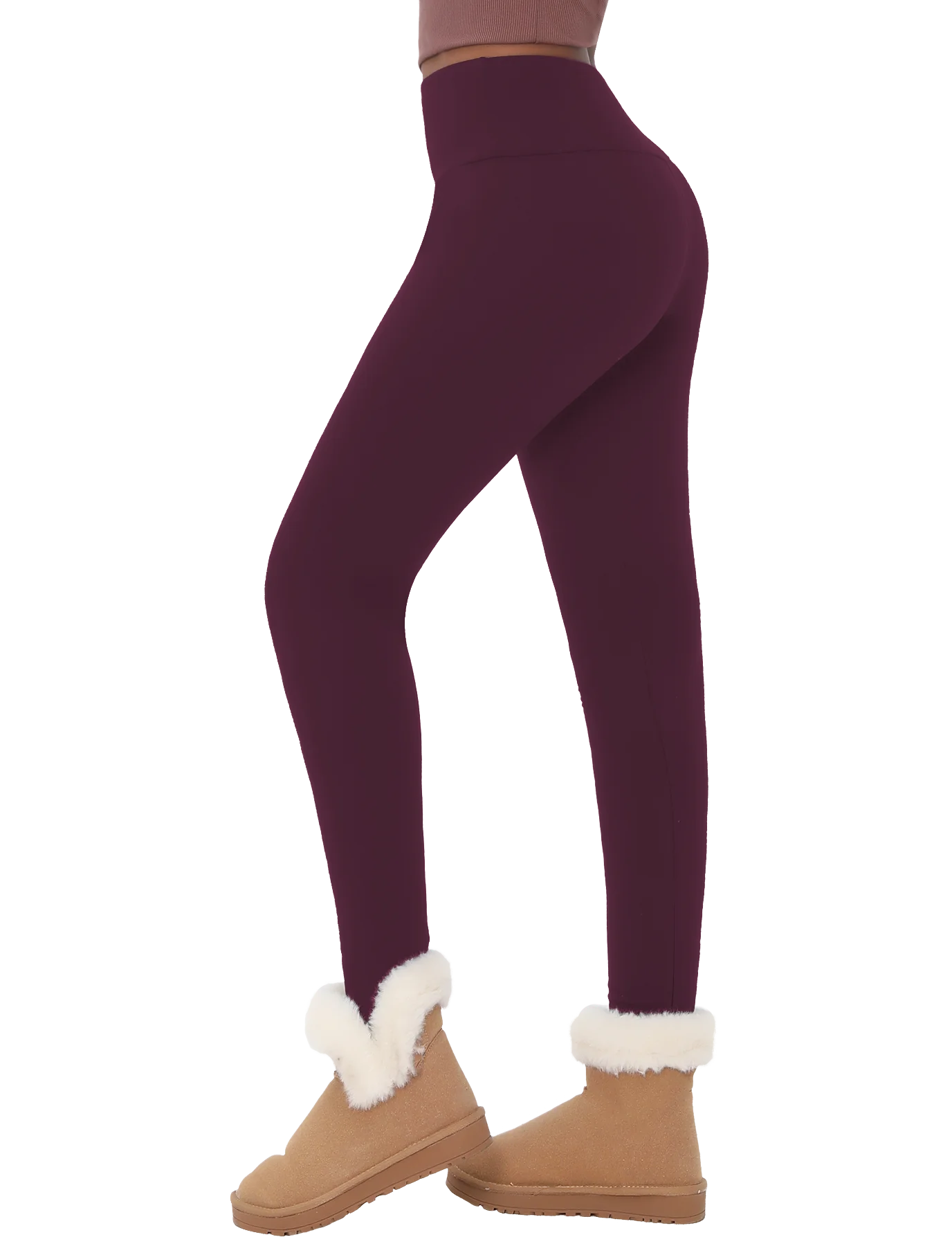 Womens Thermal Fleece Lined High Waisted Leggings.