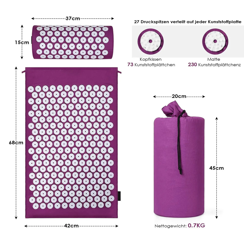 Non-Slip Massager Cushion acupressure Massage Yoga Mat