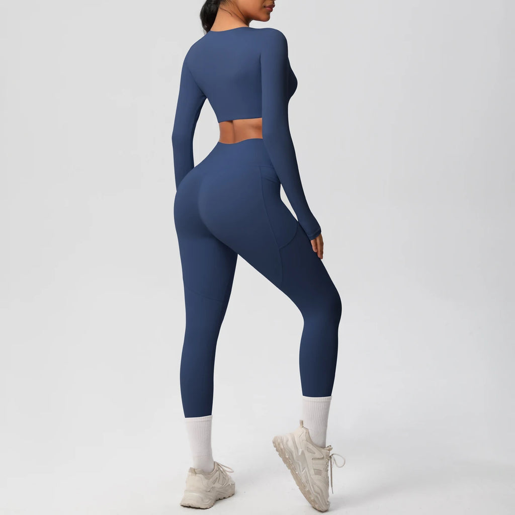 Athletnova 2PCS Yoga Set Women Gym Clothing Fitness