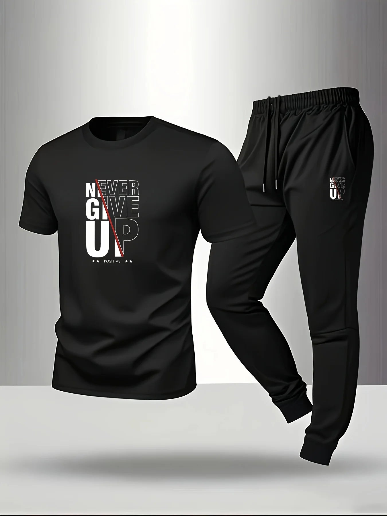 Men's casual sports outfit - T-shirt and pants