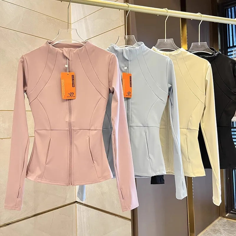 Women Sports Jacket Zip Fitness