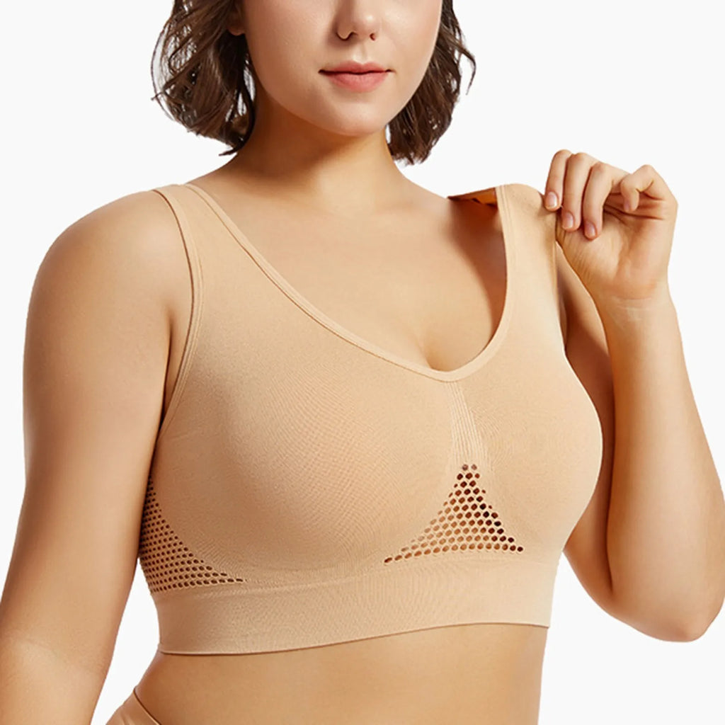 Beautiful Back Sports Bra Shockproof Running Fitness Anti-sagging Upper Collection Soft Support.