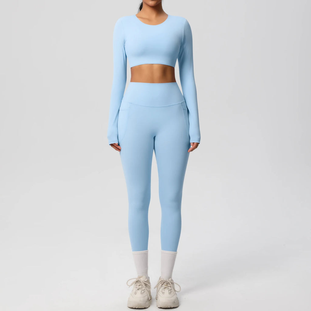 Athletnova 2PCS Yoga Set Women Gym Clothing Fitness