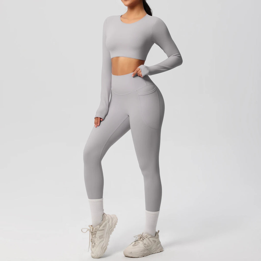 Athletnova 2PCS Yoga Set Women Gym Clothing Fitness