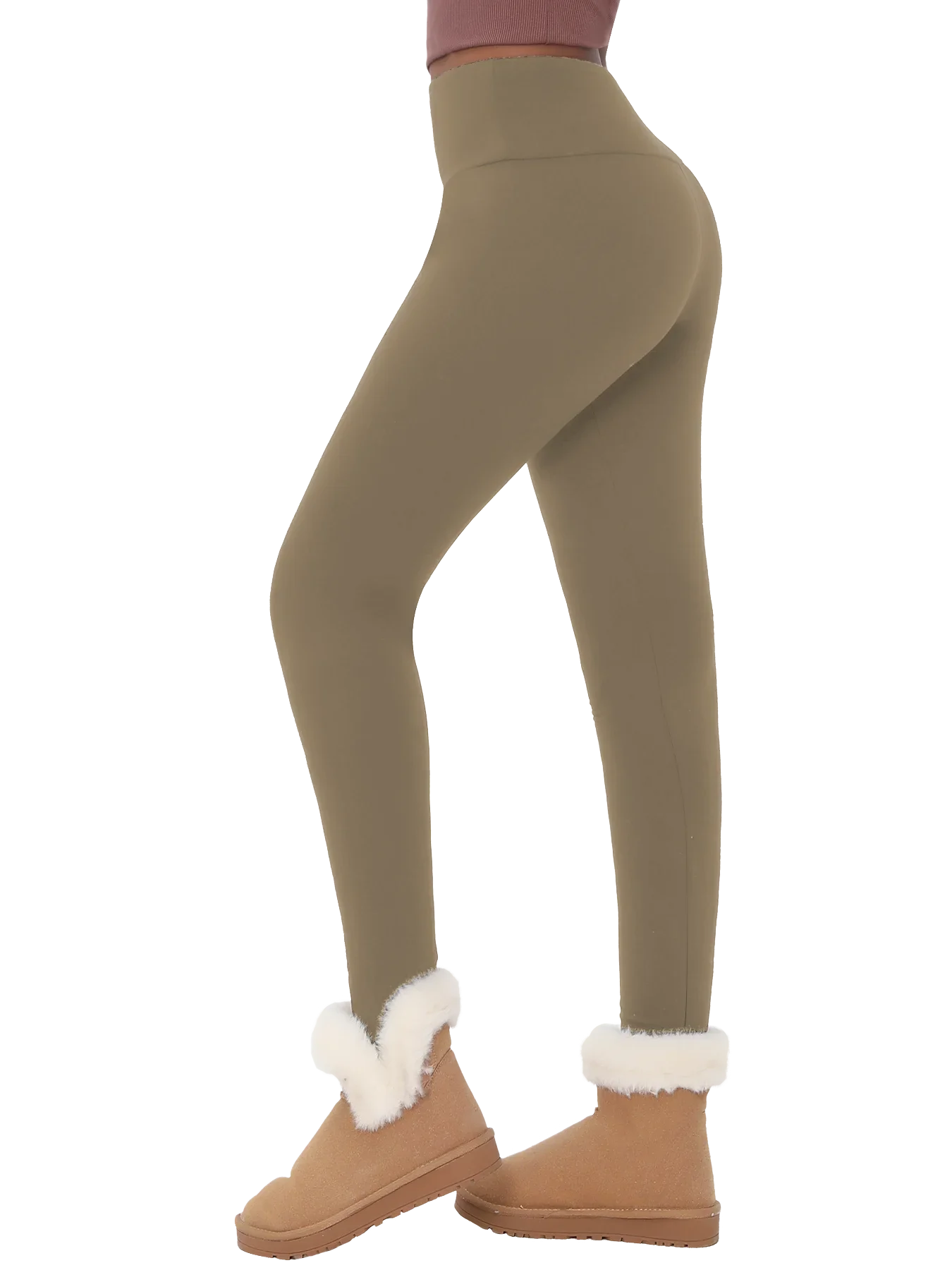 Womens Thermal Fleece Lined High Waisted Leggings.