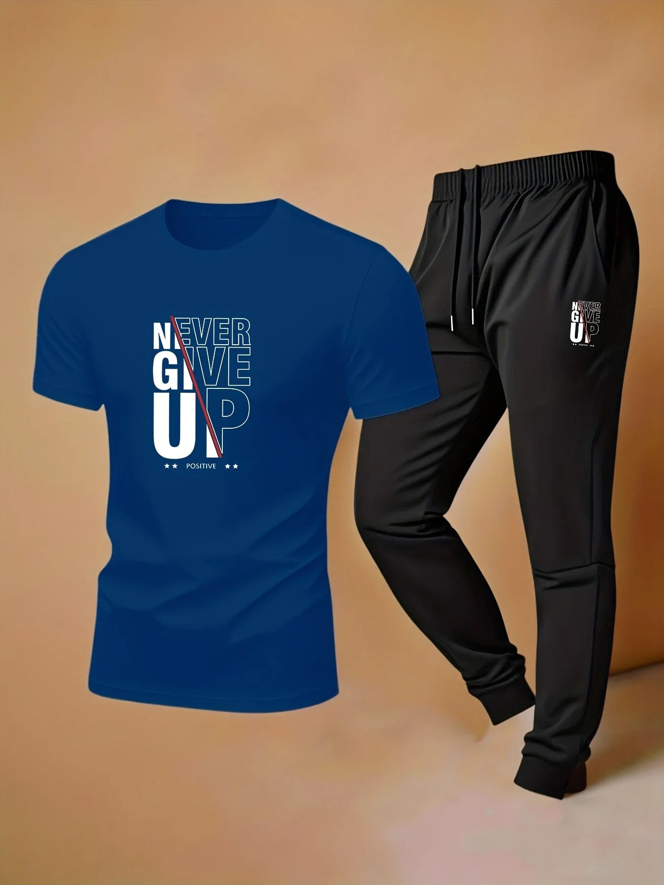 Men's casual sports outfit - T-shirt and pants