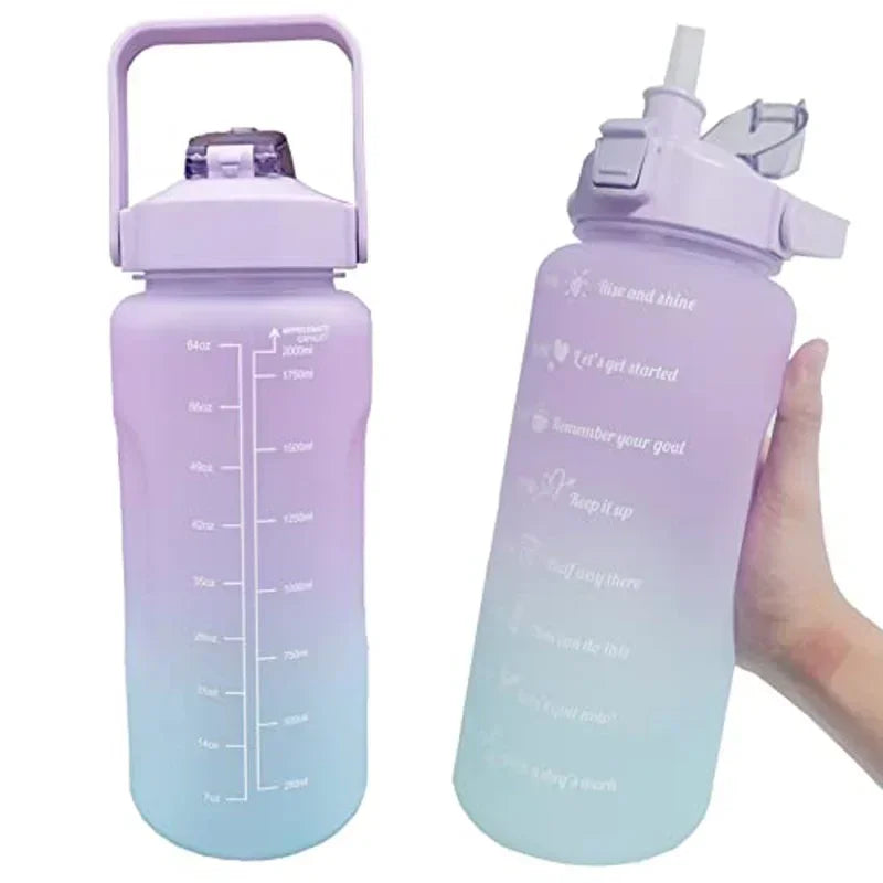 2 Liter Large Capacity Sports Water Bottle Leak proof.