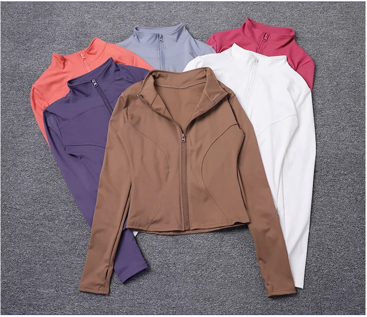 Women Sport Jacket Long Sleeve Shirt