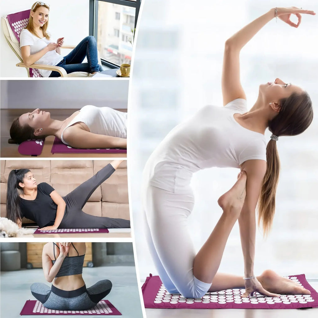 Non-Slip Massager Cushion acupressure Massage Yoga Mat