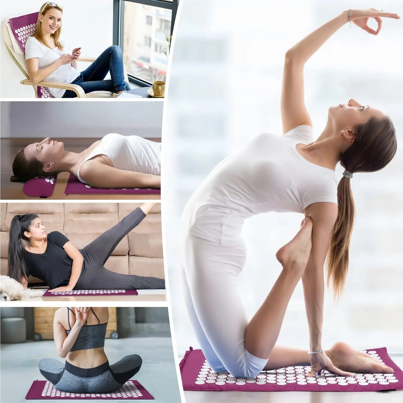 Non-Slip Massager Cushion acupressure Massage Yoga Mat