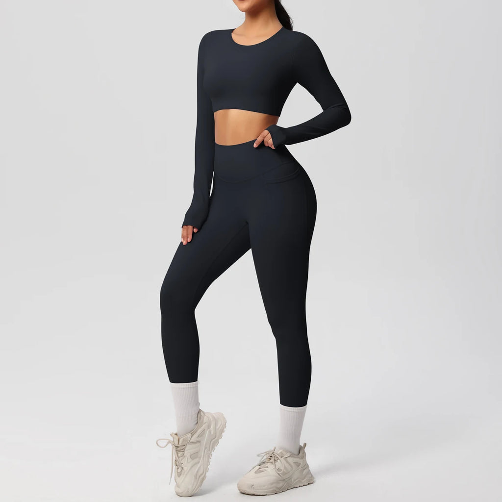 Athletnova 2PCS Yoga Set Women Gym Clothing Fitness