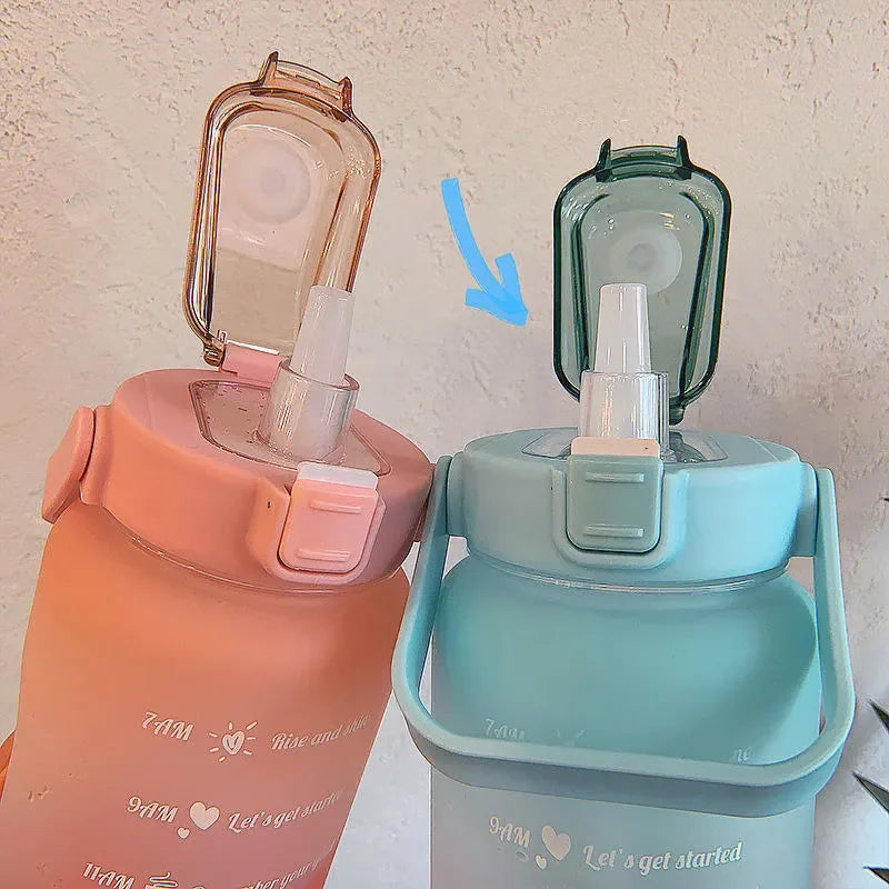2 Liter Large Capacity Sports Water Bottle Leak proof.