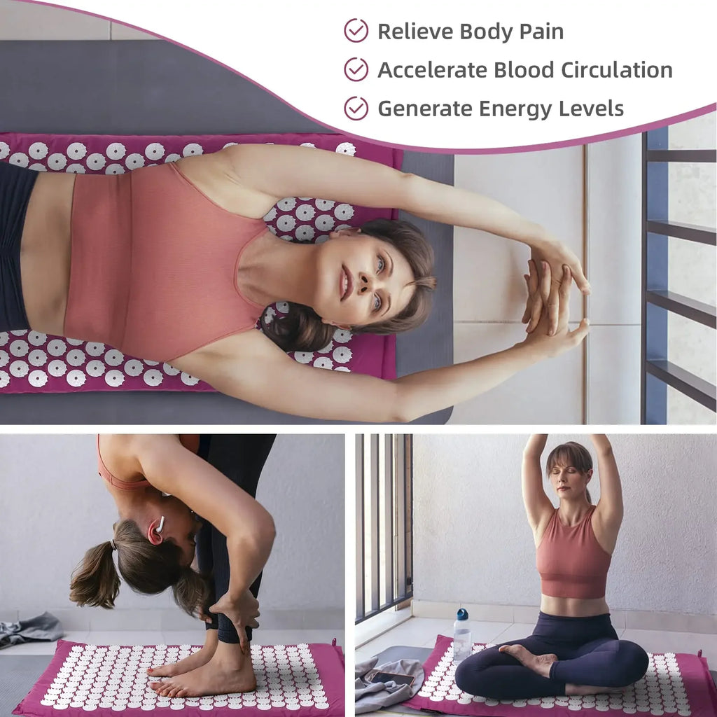 Non-Slip Massager Cushion acupressure Massage Yoga Mat