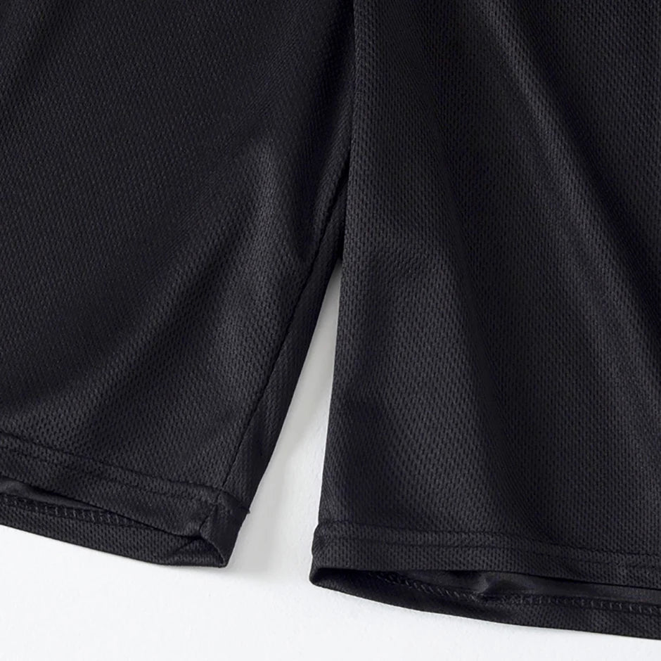 Athletnova 2-pcs Men's Quick-drying Exercise Black-and-white Suit Running Fitness