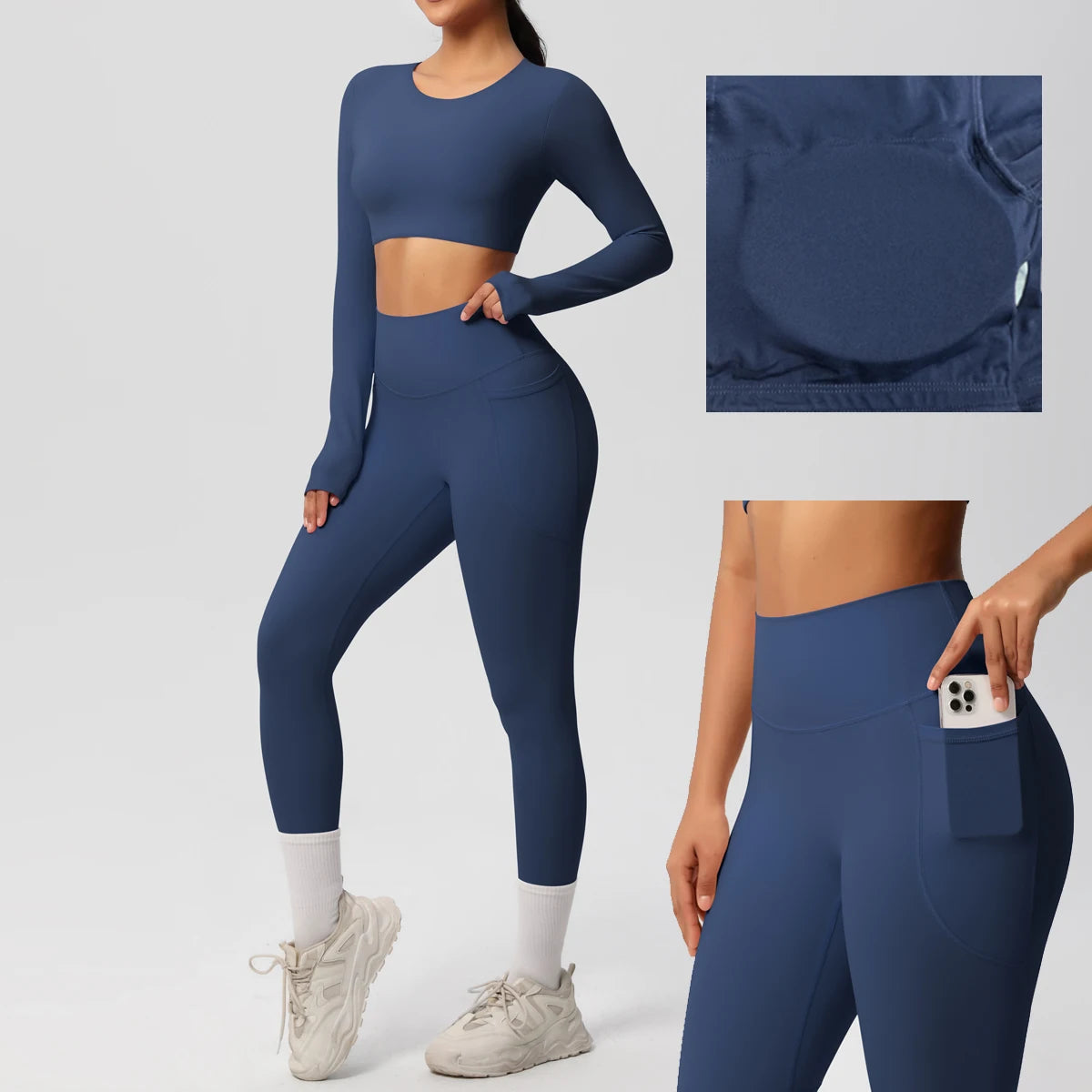 Athletnova 2PCS Yoga Set Women Gym Clothing Fitness