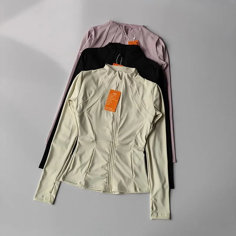 Women Sports Jacket Zip Fitness