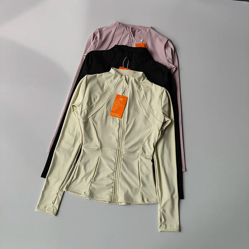 Women Sports Jacket Zip Fitness