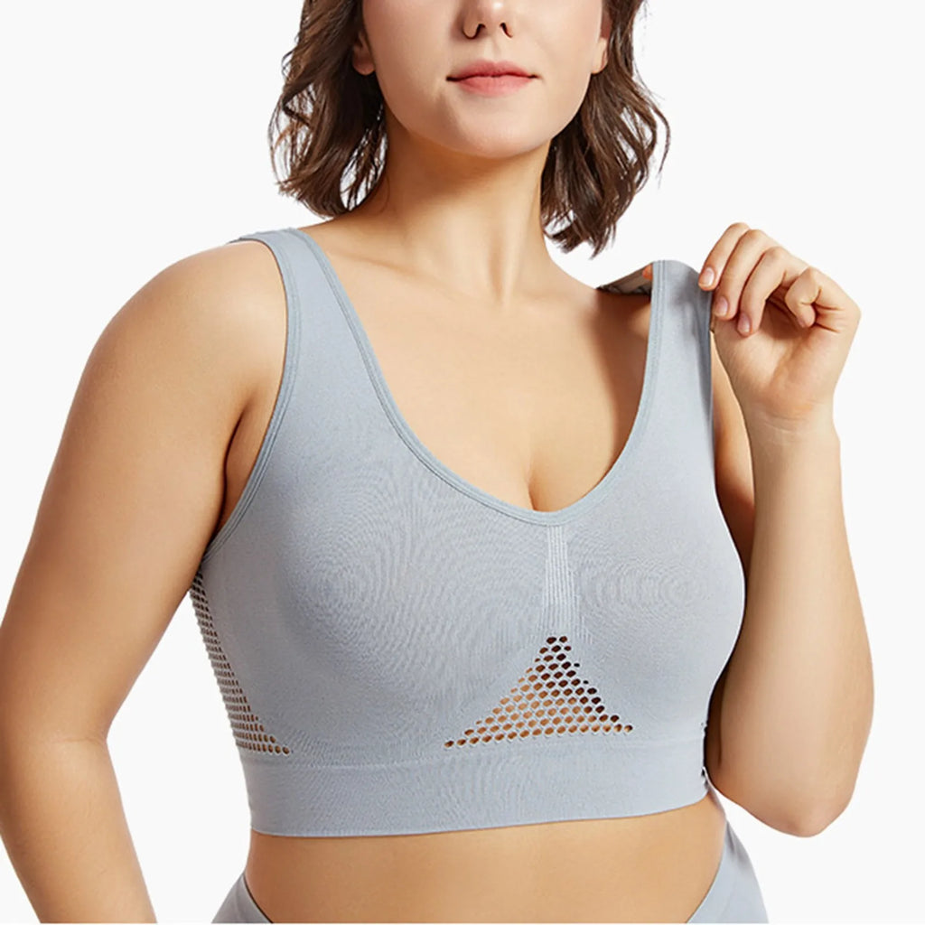Beautiful Back Sports Bra Shockproof Running Fitness Anti-sagging Upper Collection Soft Support.