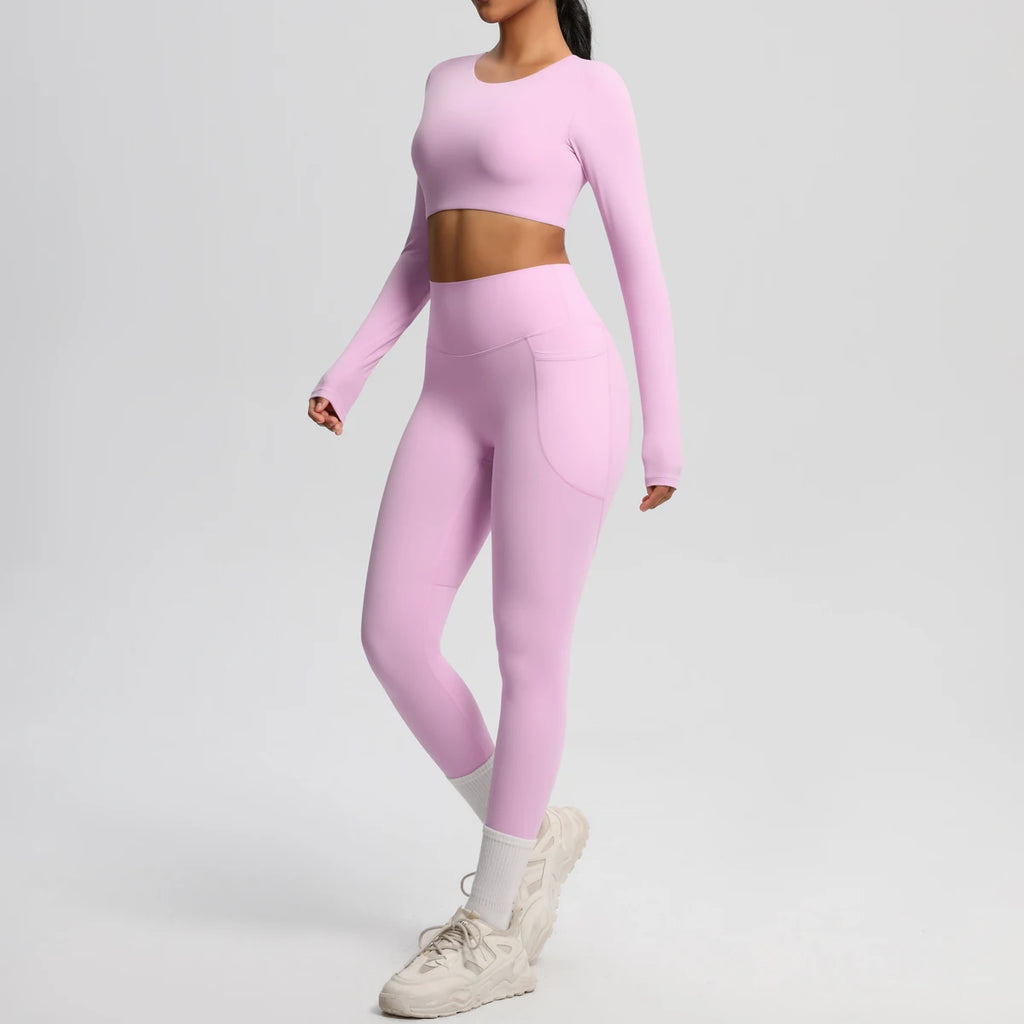 Athletnova 2PCS Yoga Set Women Gym Clothing Fitness