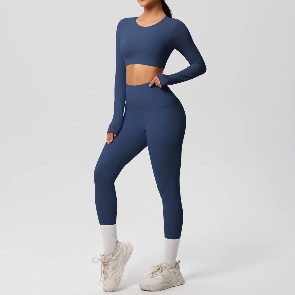 Athletnova 2PCS Yoga Set Women Gym Clothing Fitness