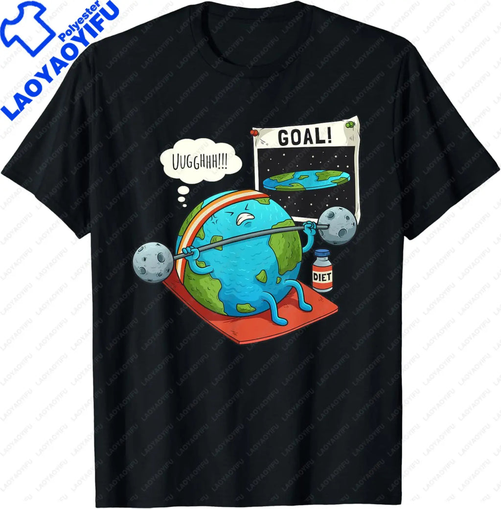 Funny Flat Earth Fitness T shirt