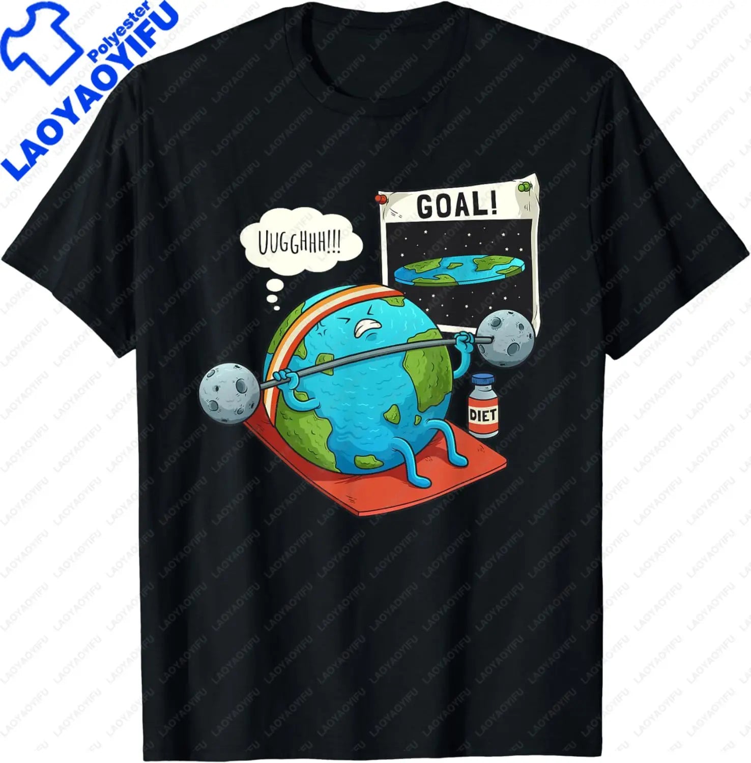 Funny Flat Earth Fitness T shirt