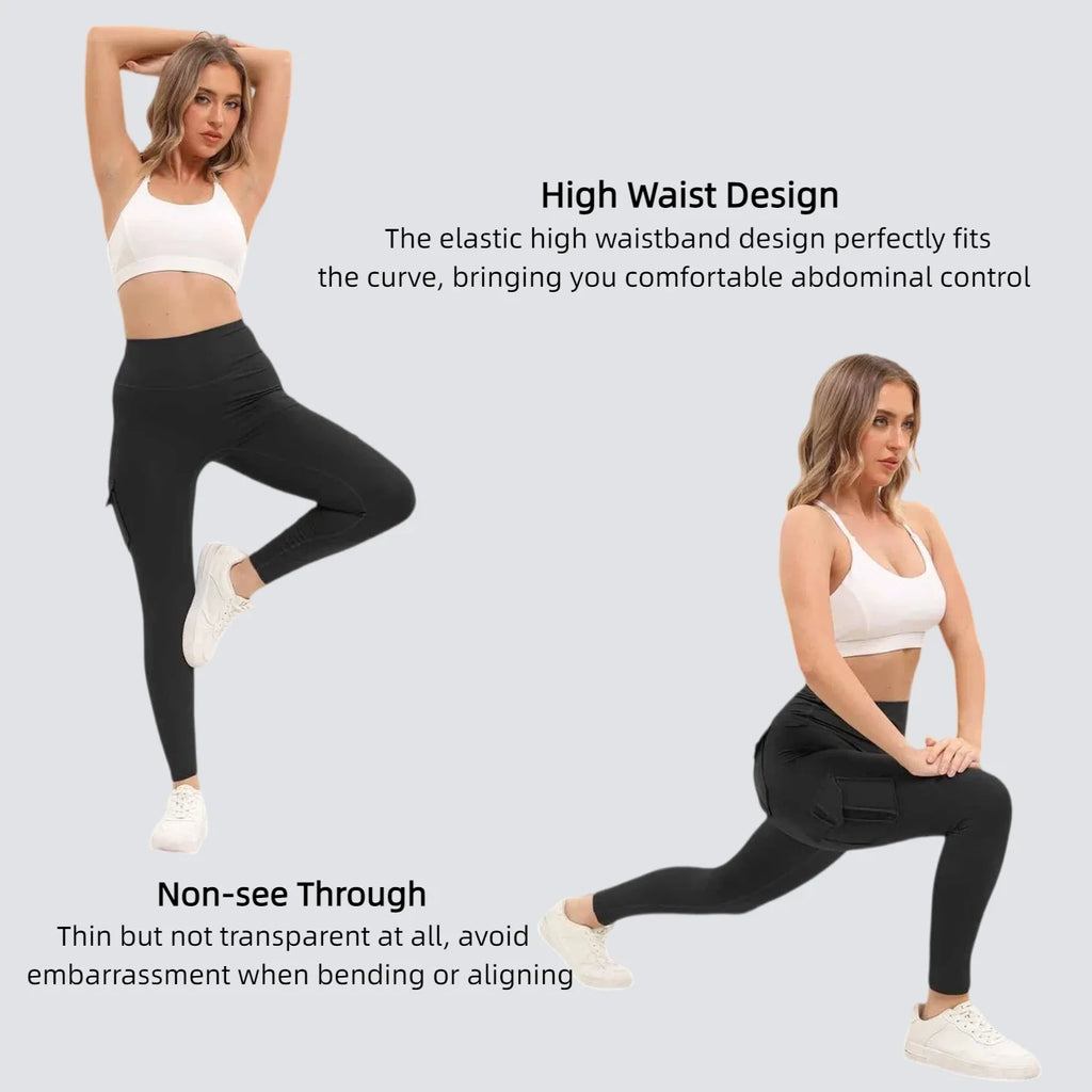 Women's Solid Color Gym Leggings High Waisted Fitness