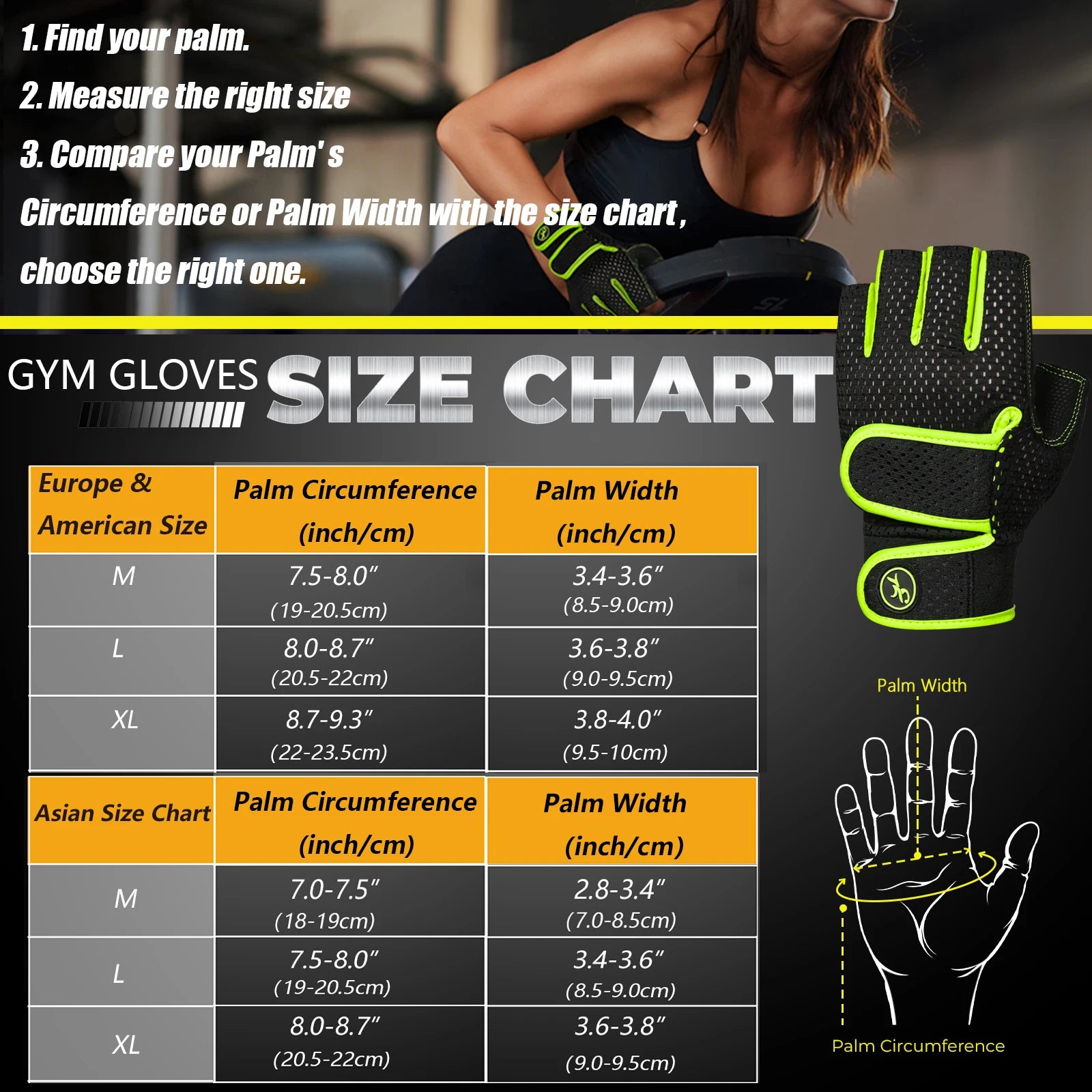 Work out gym gloves