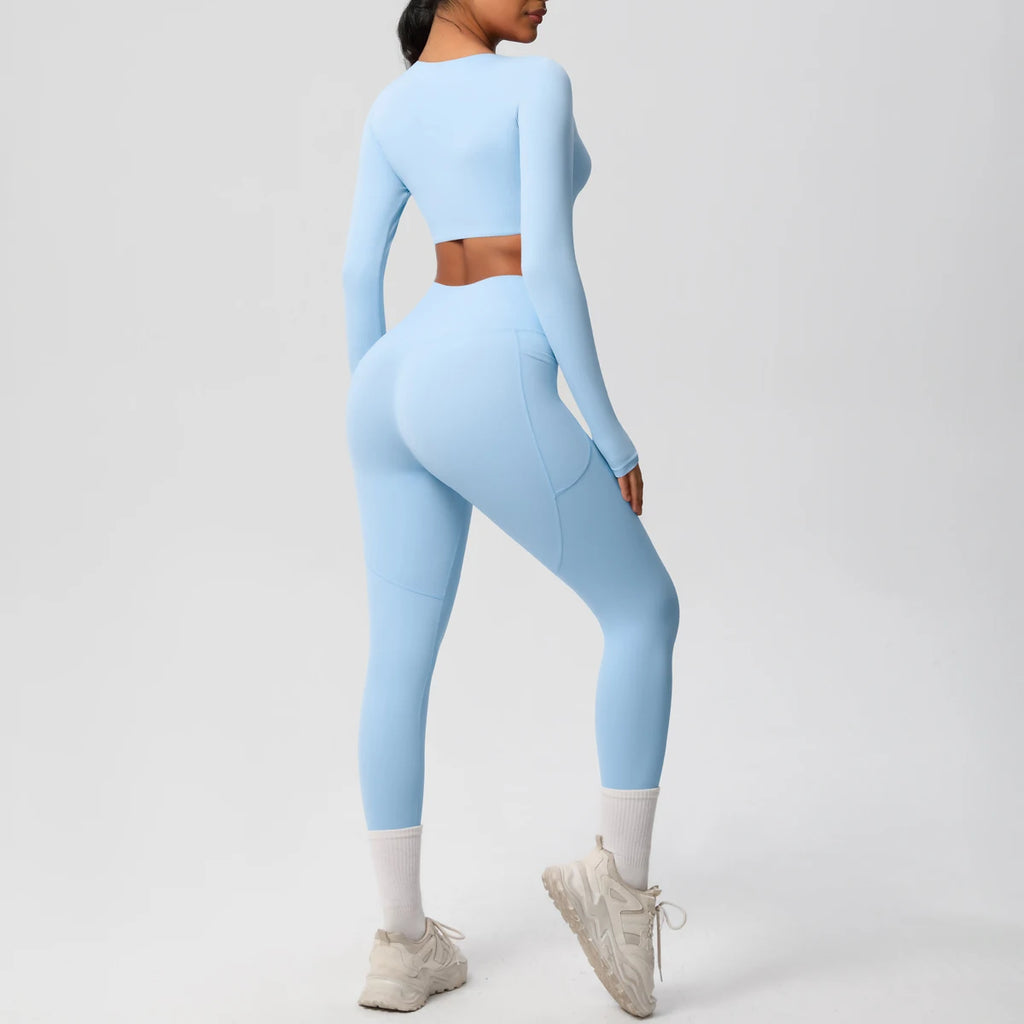 Athletnova 2PCS Yoga Set Women Gym Clothing Fitness