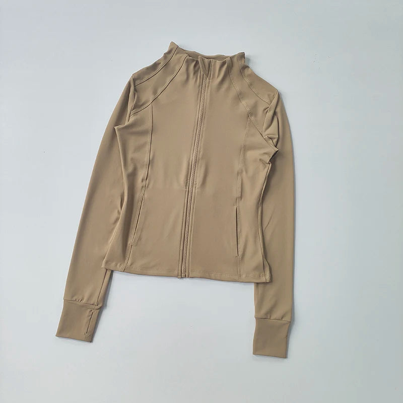 Women Sports Jacket Zip Fitness