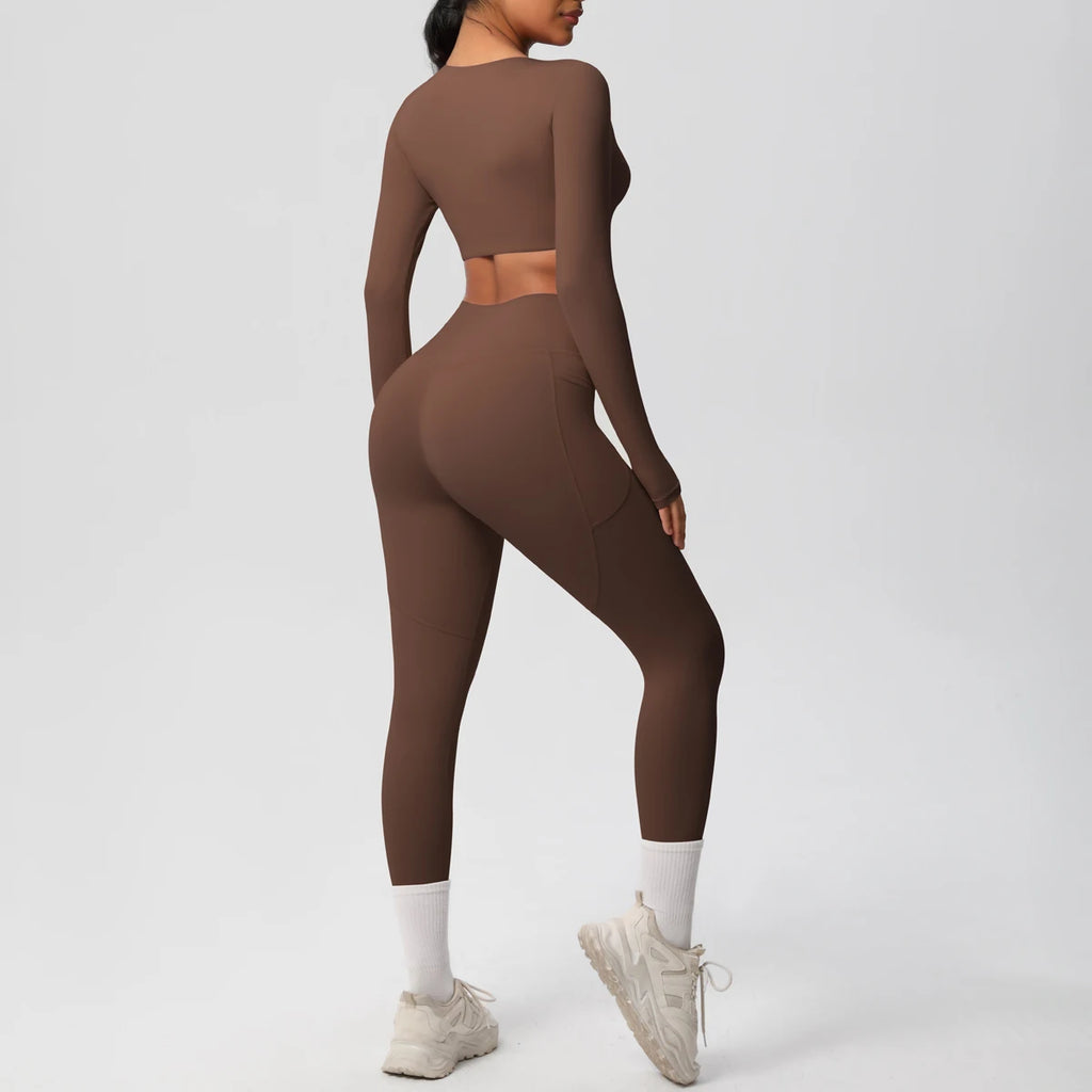 Athletnova 2PCS Yoga Set Women Gym Clothing Fitness
