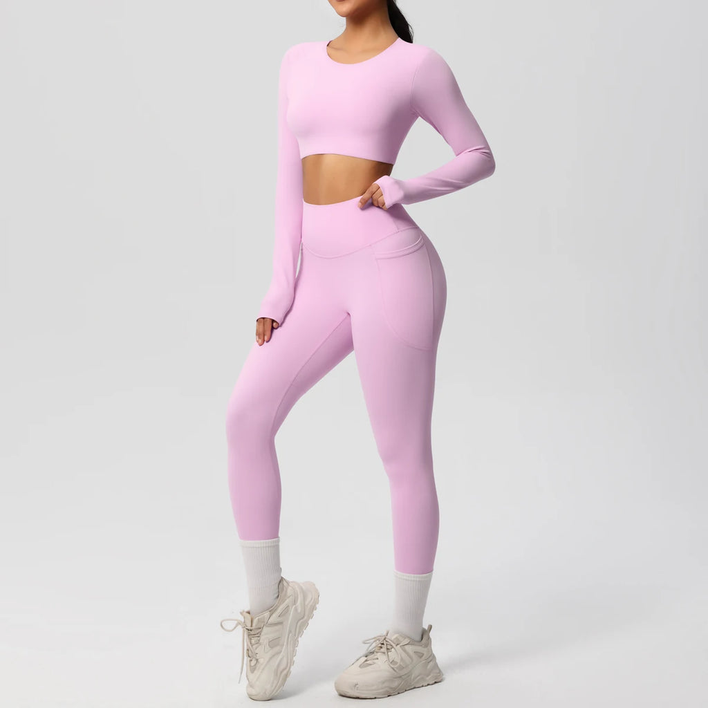 Athletnova 2PCS Yoga Set Women Gym Clothing Fitness