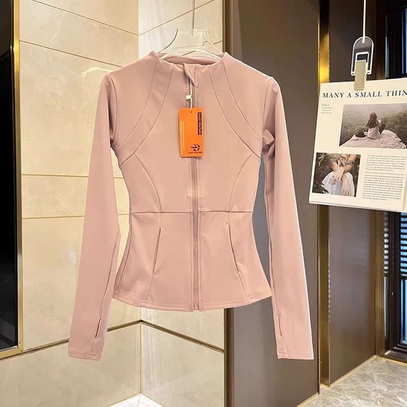 Women Sports Jacket Zip Fitness