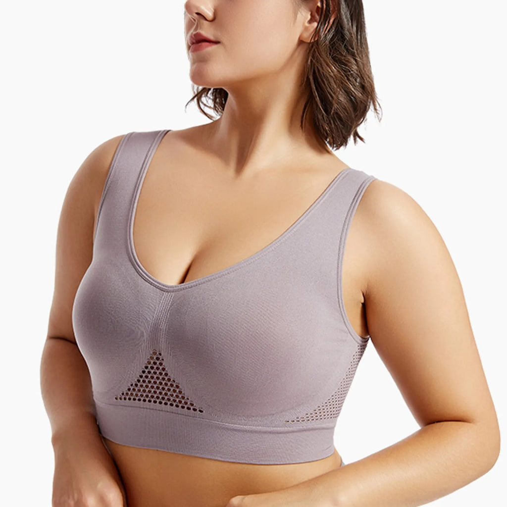 Beautiful Back Sports Bra Shockproof Running Fitness Anti-sagging Upper Collection Soft Support.
