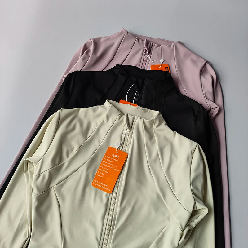 Women Sports Jacket Zip Fitness