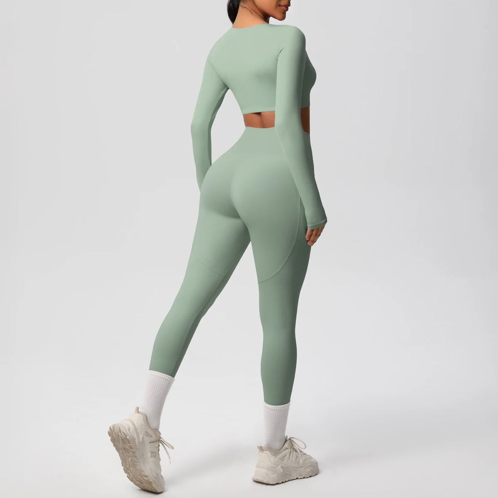 Athletnova 2PCS Yoga Set Women Gym Clothing Fitness