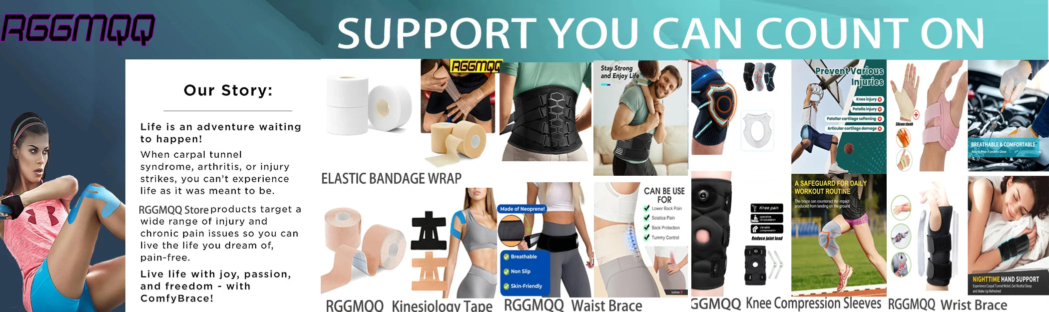 Athlet nova 1 Roll Kinesiology Tapes,Waterproof Athletic Tape.