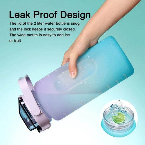 2 Liter Large Capacity Sports Water Bottle Leak proof.