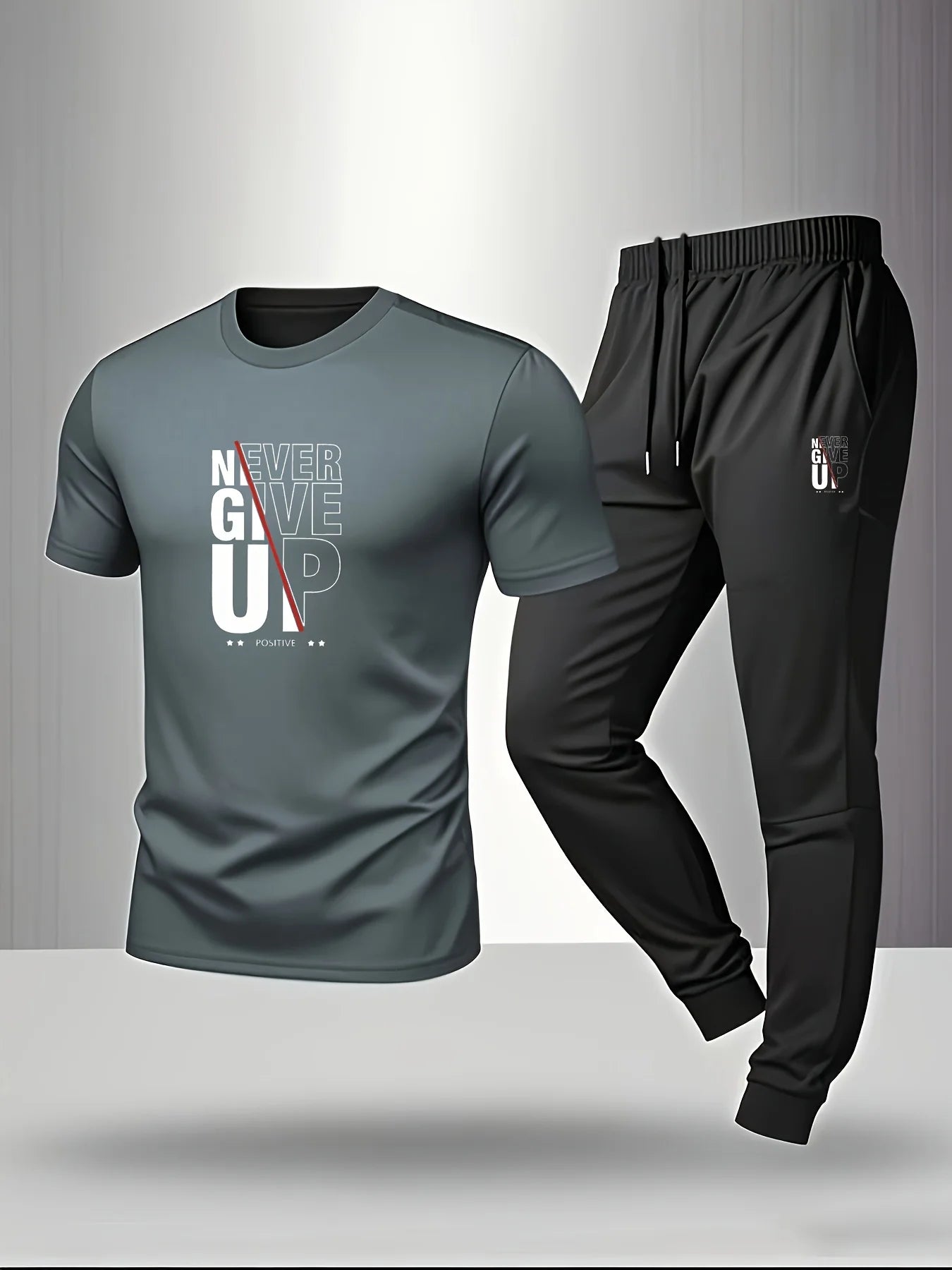 Men's casual sports outfit - T-shirt and pants