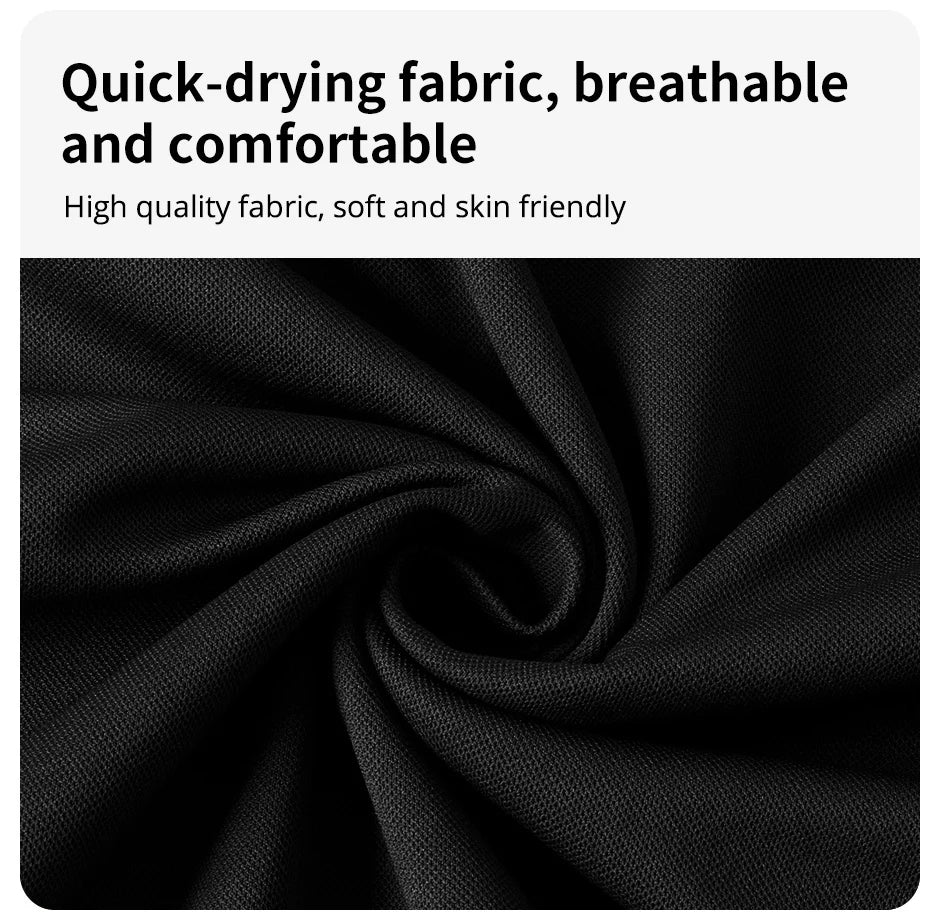 Athletnova 2-pcs Men's Quick-drying Exercise Black-and-white Suit Running Fitness