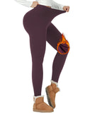 Womens Thermal Fleece Lined High Waisted Leggings.