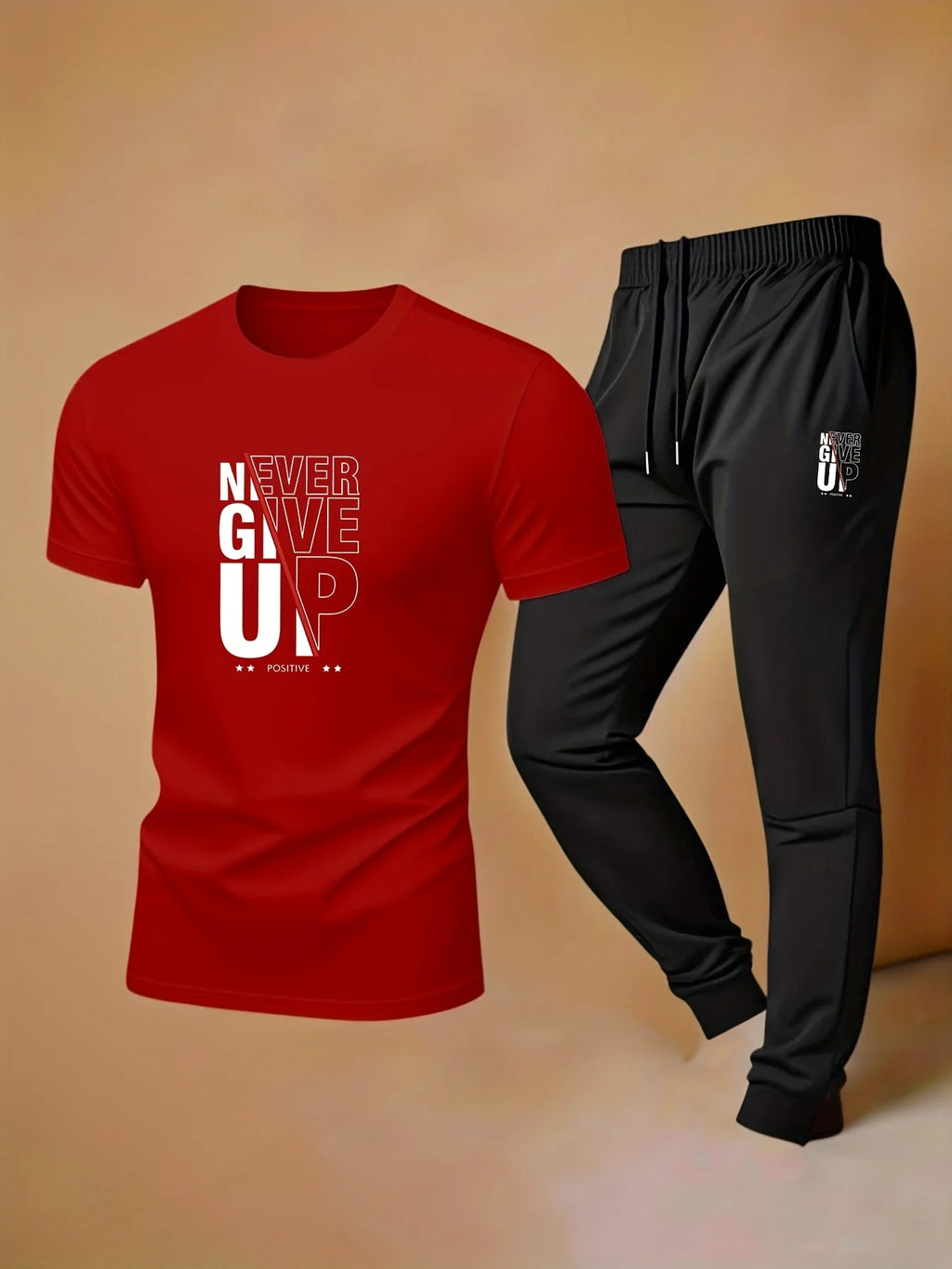 Men's casual sports outfit - T-shirt and pants