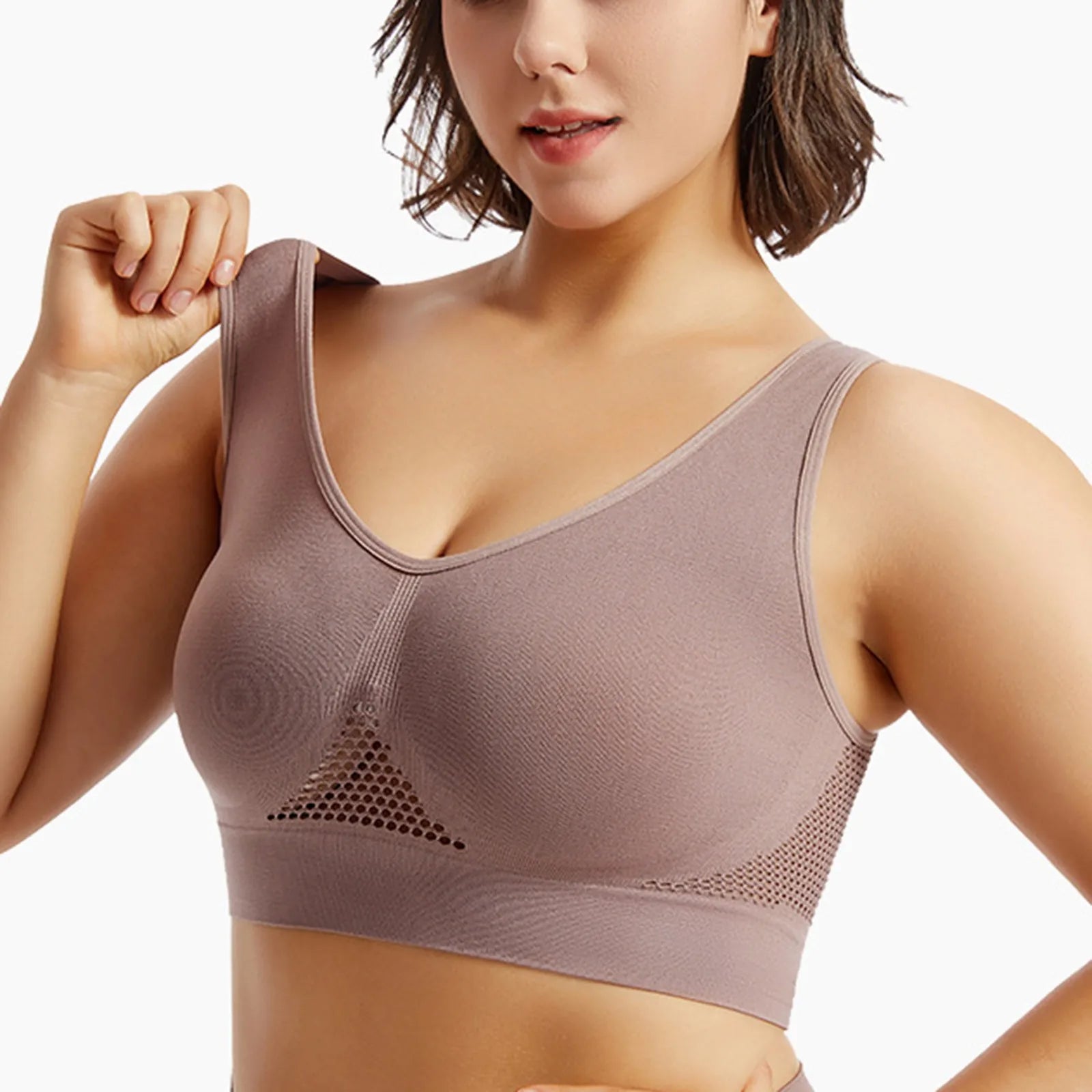 Beautiful Back Sports Bra Shockproof Running Fitness Anti-sagging Upper Collection Soft Support.