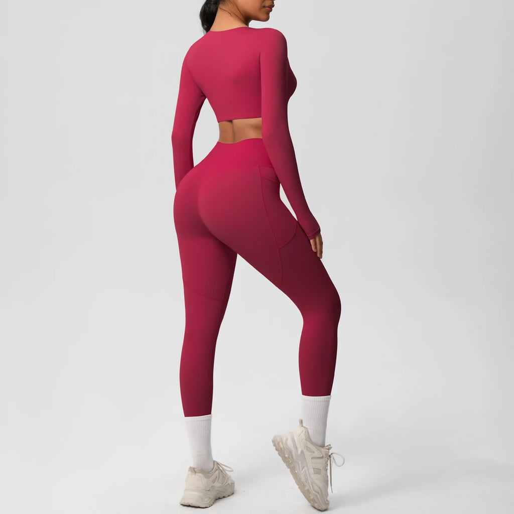 Athletnova 2PCS Yoga Set Women Gym Clothing Fitness